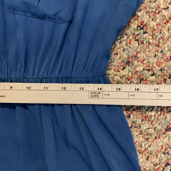 Maeve Anthropologie Dakota Medium Blue Button Front Shirt Dress Size Small - Picture 11 of 13